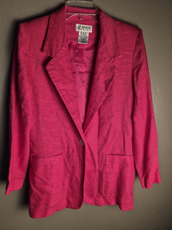 Liz Baker Essentials Jackets & Blazers - Liz Baker Essentials Women's Hot Pink Blazer